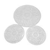 Dish and bottle bottom Vintage Chiseled Glass