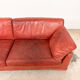 Vintage Red leather sofa by Kenneth Bergenblad model Fredrik for DUX