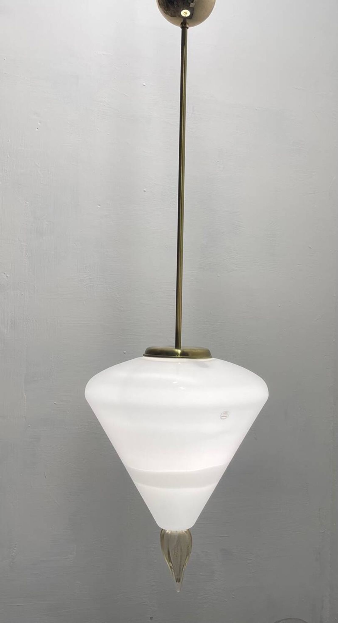 Suspension lumineuse en verre de Murano années 1980
