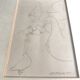 Pencil study signed by Peter Stevenson , Pigeons in NY, 1987
