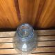 Ancienne bouteille style biot verre soufflé bullé bleuté vintage