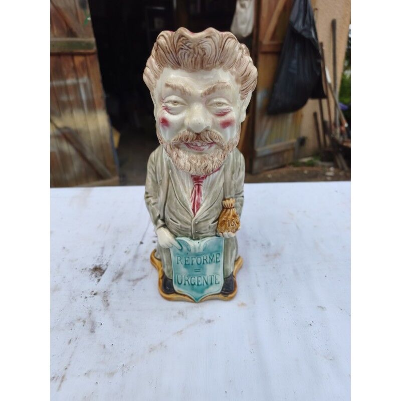 Onnaing barbotine jug "Camille Pelletan"
