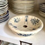 Gien sponge holder, "Lamballe" service in blue ironstone