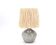 Grey-blue ceramic lamp, raffia lampshade, 1960s