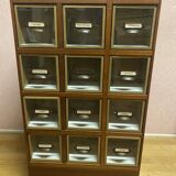 Seed cabinet on wheels, 12 compartmentalised drawers