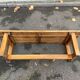 Vintage solid wood farm bench, 115cm