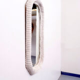 Large Rattan Mirror, Holland, 1970s 53x116cm