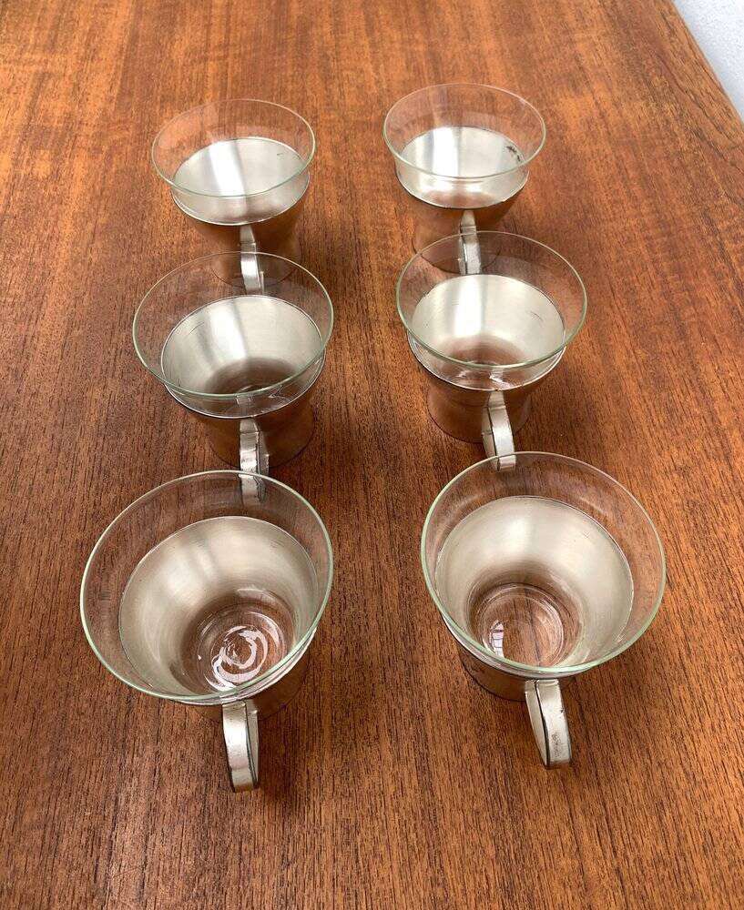 Mid-century German tea glasses by WMF, 1960s, set of 6.