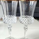 Lot of 6 x Large Wine Glasses. Valencay Gold/Crystal d'Arques model.