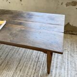 1950s oak farmhouse table with spindle legs