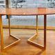 Oval table in red Alicante marble from the 70s