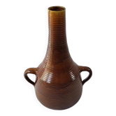 Accolay,  Grand pied de Lampe au sol / Vase en Céramique Emaillée , 1960