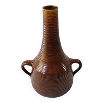 Accolay,  Grand pied de Lampe au sol / Vase en Céramique Emaillée , 1960