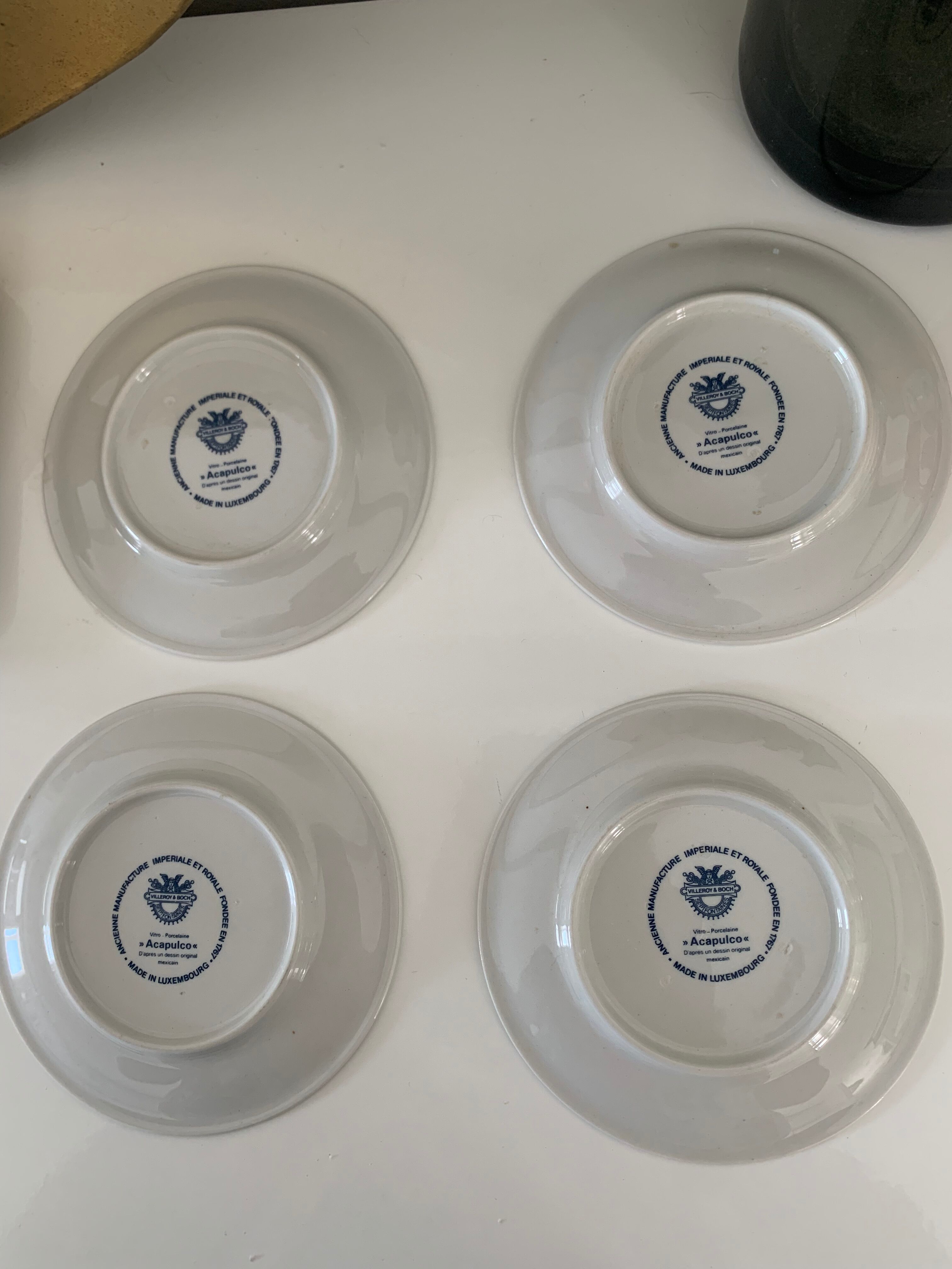 4 coffee cups Villeroy & Boch Acapulco + saucers Year 70