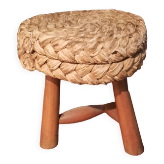 Tabouret tripode en corde