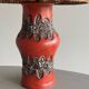 Vintage ceramic lamp from West Germany "Fat Lava" and rattan.