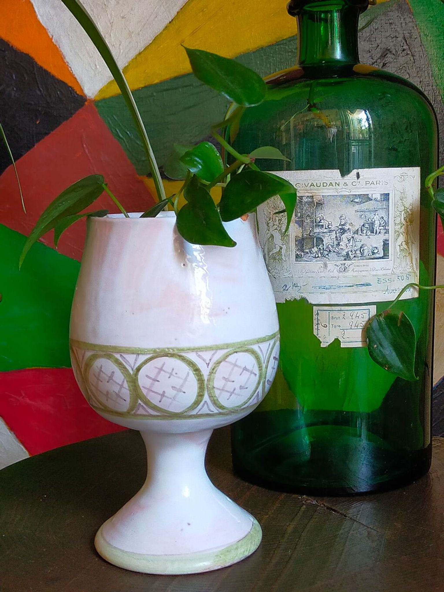 Ceramic vase of Cécile Midas vintage 50s