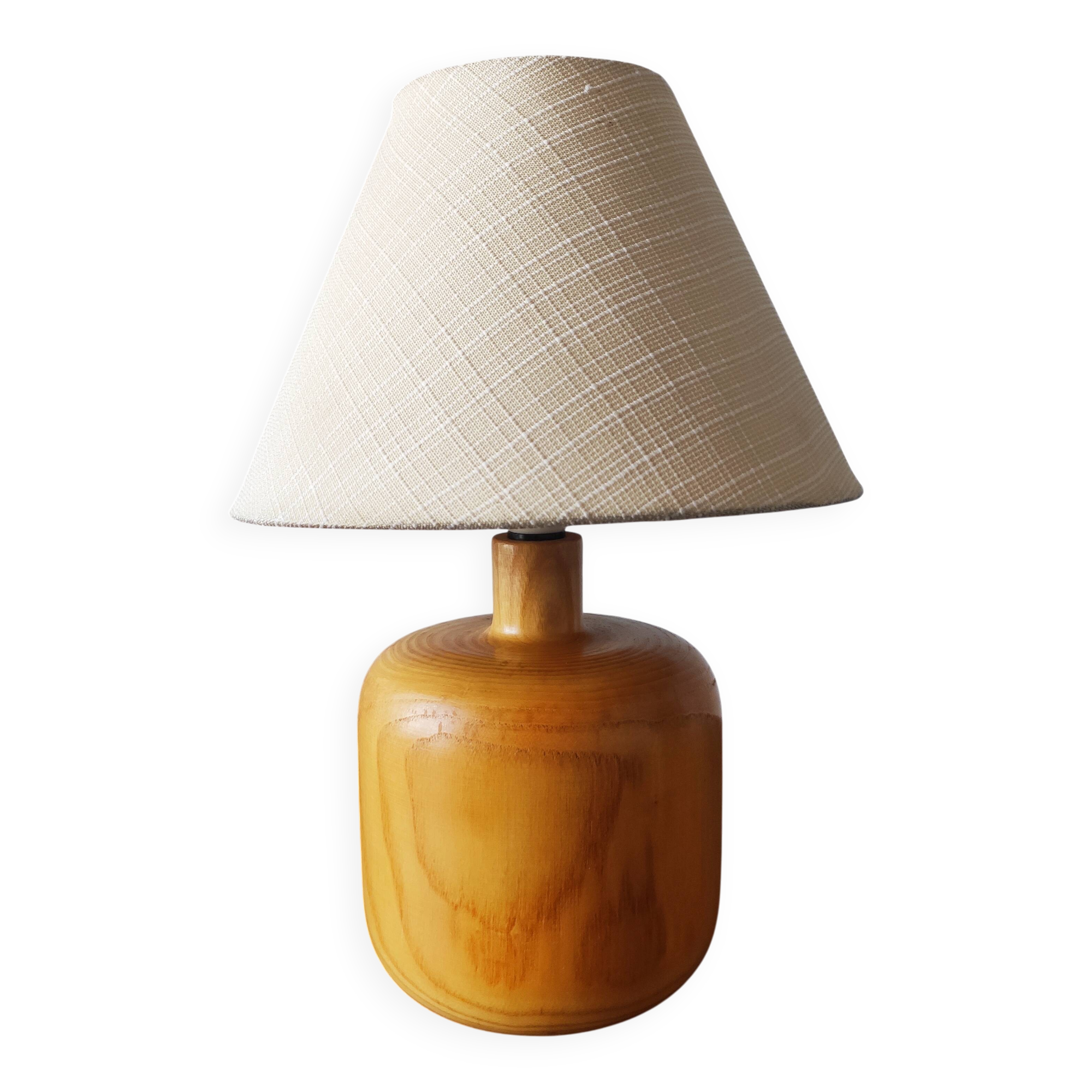 Vintage solid wood lamp from the 1970s in the spirit of Perriand les Arcs.