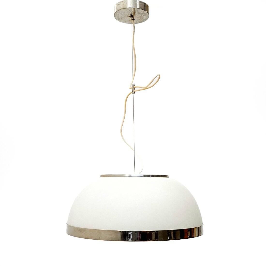 Opaline glass suspension by Pia Guidetti Crippa for Lumi, 1970s.