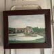 Oil on cardboard early 20th century water mill baguette frame