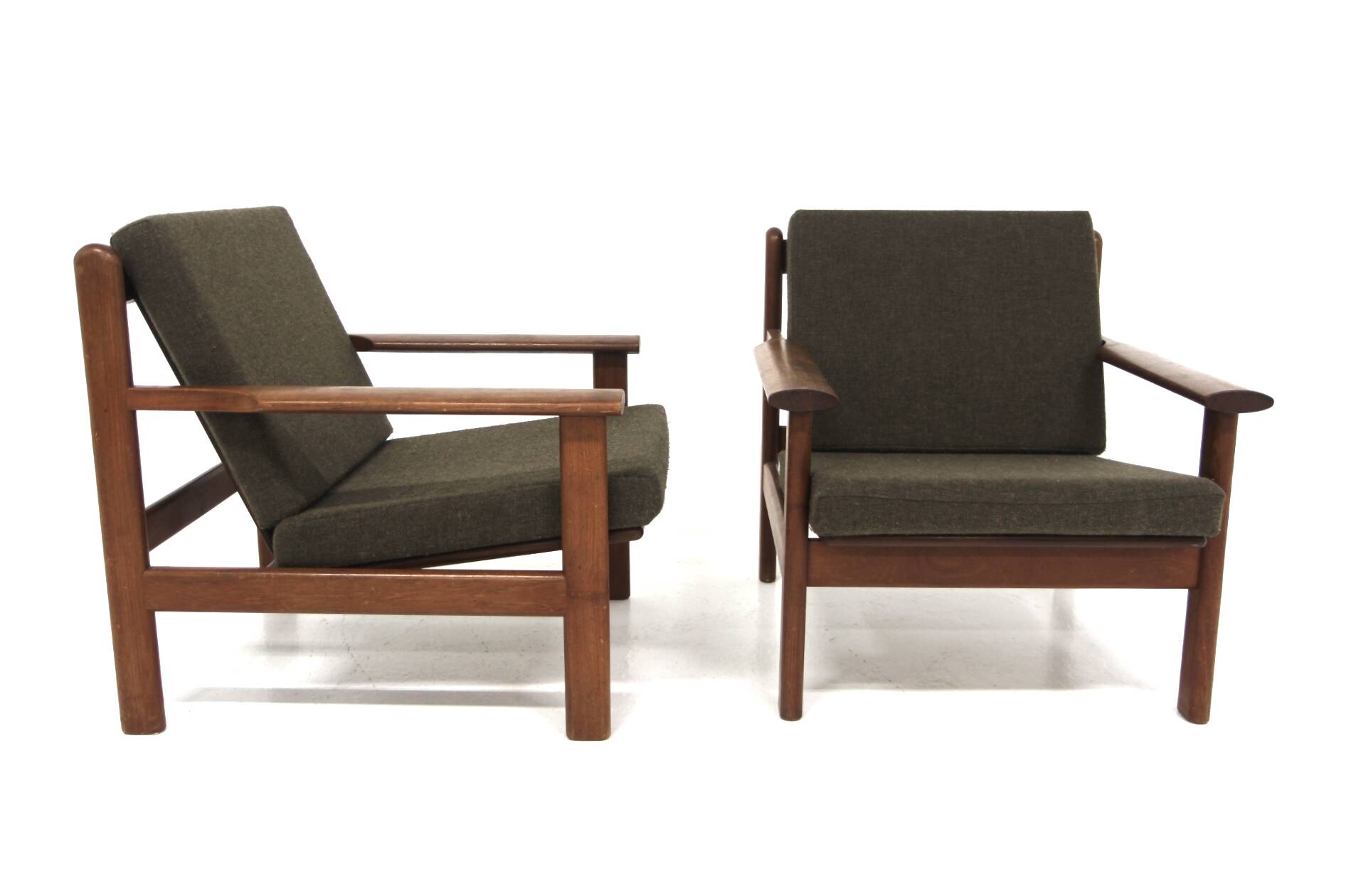 Set of 2 Scandinavian teak armchairs, Poul Volther, Gemla Möbler, Sweden, 1