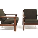 Set of 2 Scandinavian teak armchairs, Poul Volther, Gemla Möbler, Sweden, 1
