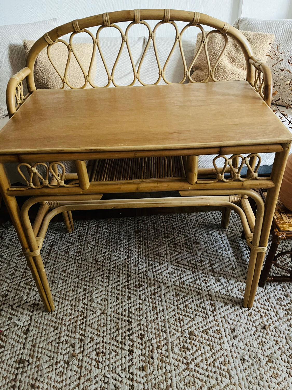 Rattan desk