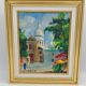 Huile sur toile de Gino Milani "vue sur la basilique du sacré cœur à Montmartre"