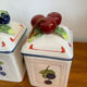 Set of 3 Villeroy & Boch jam pots in faience.