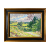Painting "Quietude Ardennaise" Jules Mativa (XX°) HSC + frame Ardennes
