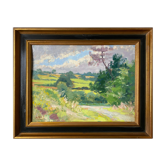 Painting "Quietude Ardennaise" Jules Mativa (XX°) HSC + frame Ardennes