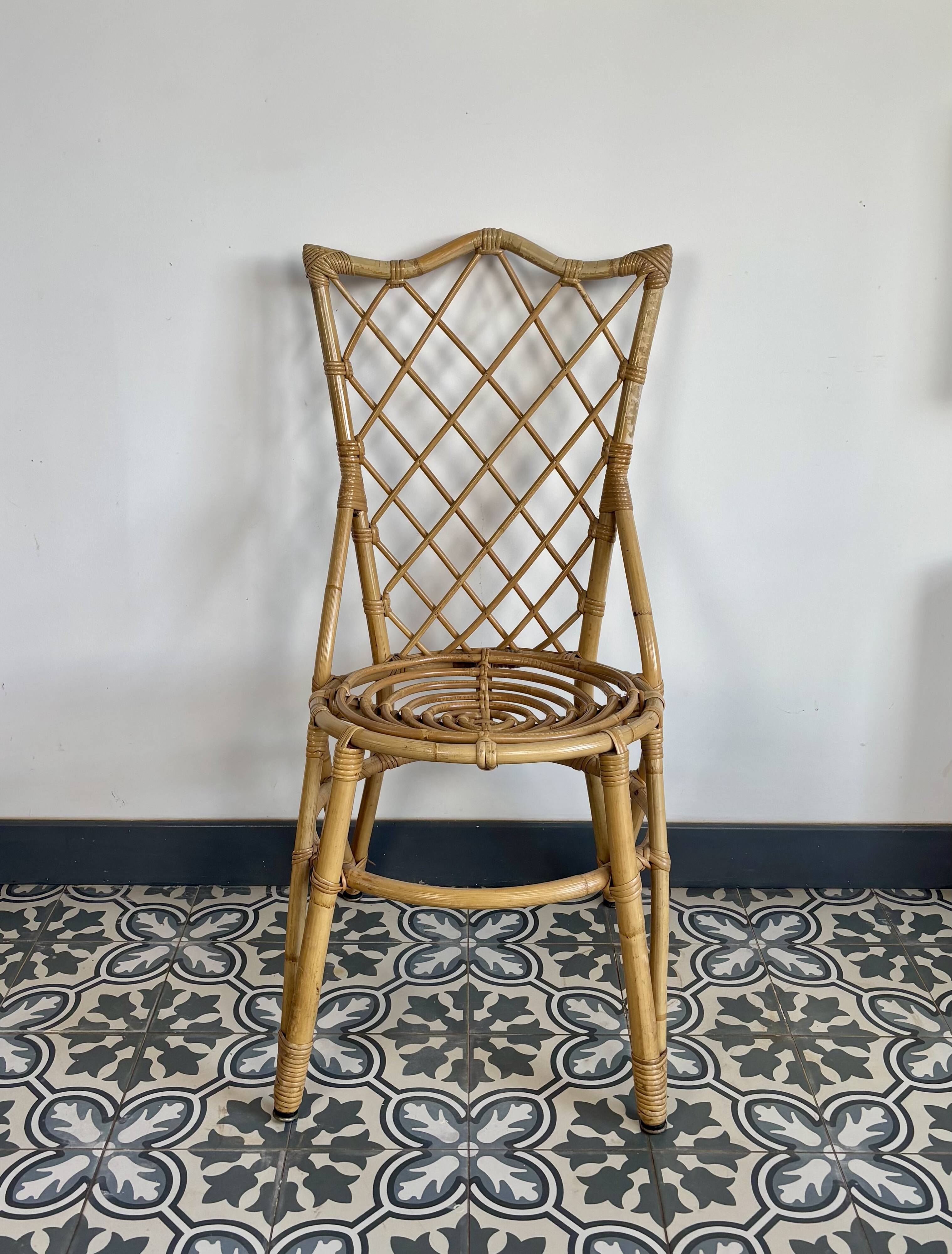 6 bamboo chairs from the 1960s