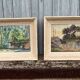Two old watercolours of nature