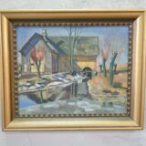 Albert Krüger, Scandinavian Modern Painting, 1928, Oil on Canvas, Framed