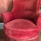 Paire de fauteuils crapaud velours