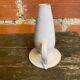 Old Lamp Base White Ceramic Soliflore Vintage Flower Decor