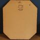 Hexagonal mirror golden carved solid wood frame
