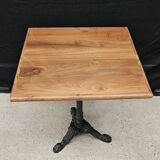 Bistro table with solid teak top