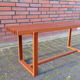 Banc à lattes scandinaves, teck 1970