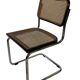 Ensemble de 4 chaises Cesca B32 conçues par Marcel Breuer, cadre marron foncé.