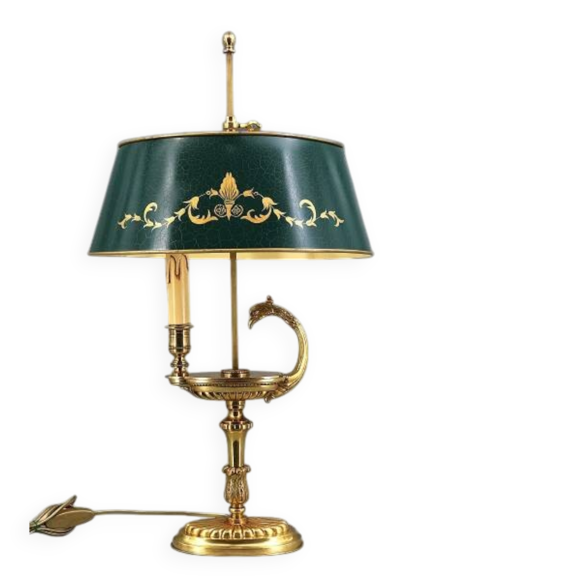 Bronze Gilt Bouillotte Lamp in Directoire Style "Lucien Gau"