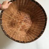 Panier en osier d’inspiration asiatique