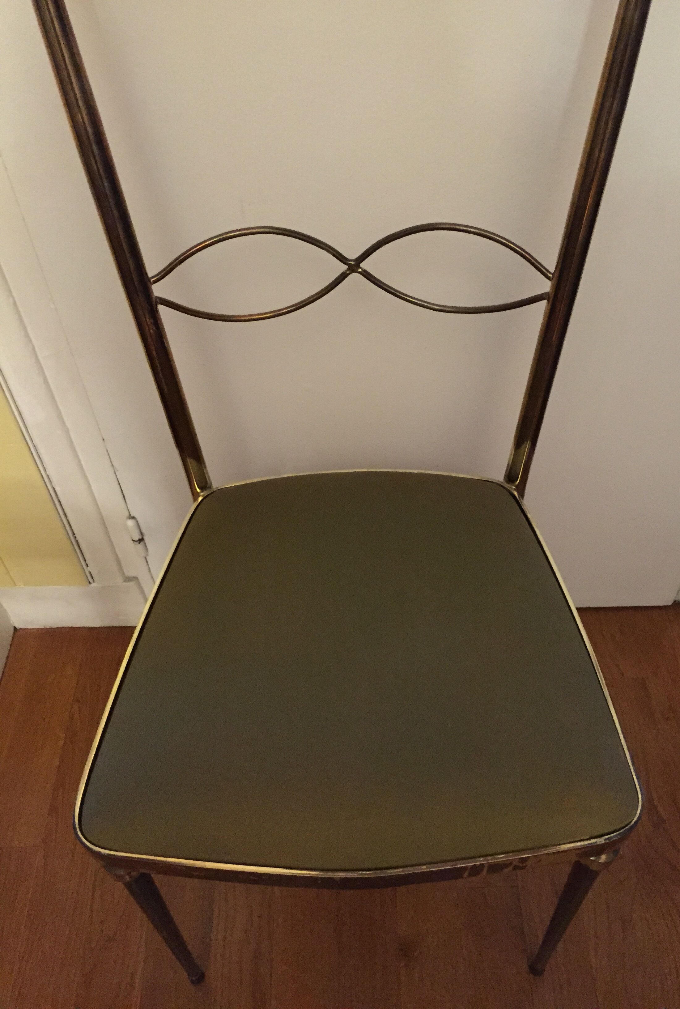 Golden metal chair design