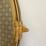 Oval triptych mirror