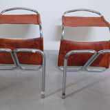 Set de 2 chaises en cuir