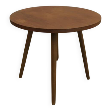 Table basse ronde en teck, années 1960