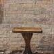 Brutalist console in solid wood worked with gouge & wrought iron, France 1950s