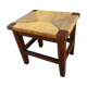 Natural roped wood tabouret