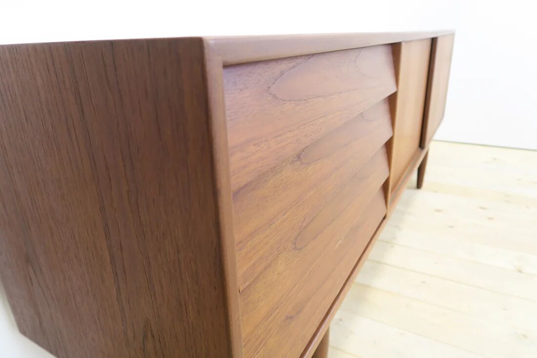 Teak sideboard with drawers and sliding doors, Denmark 1960