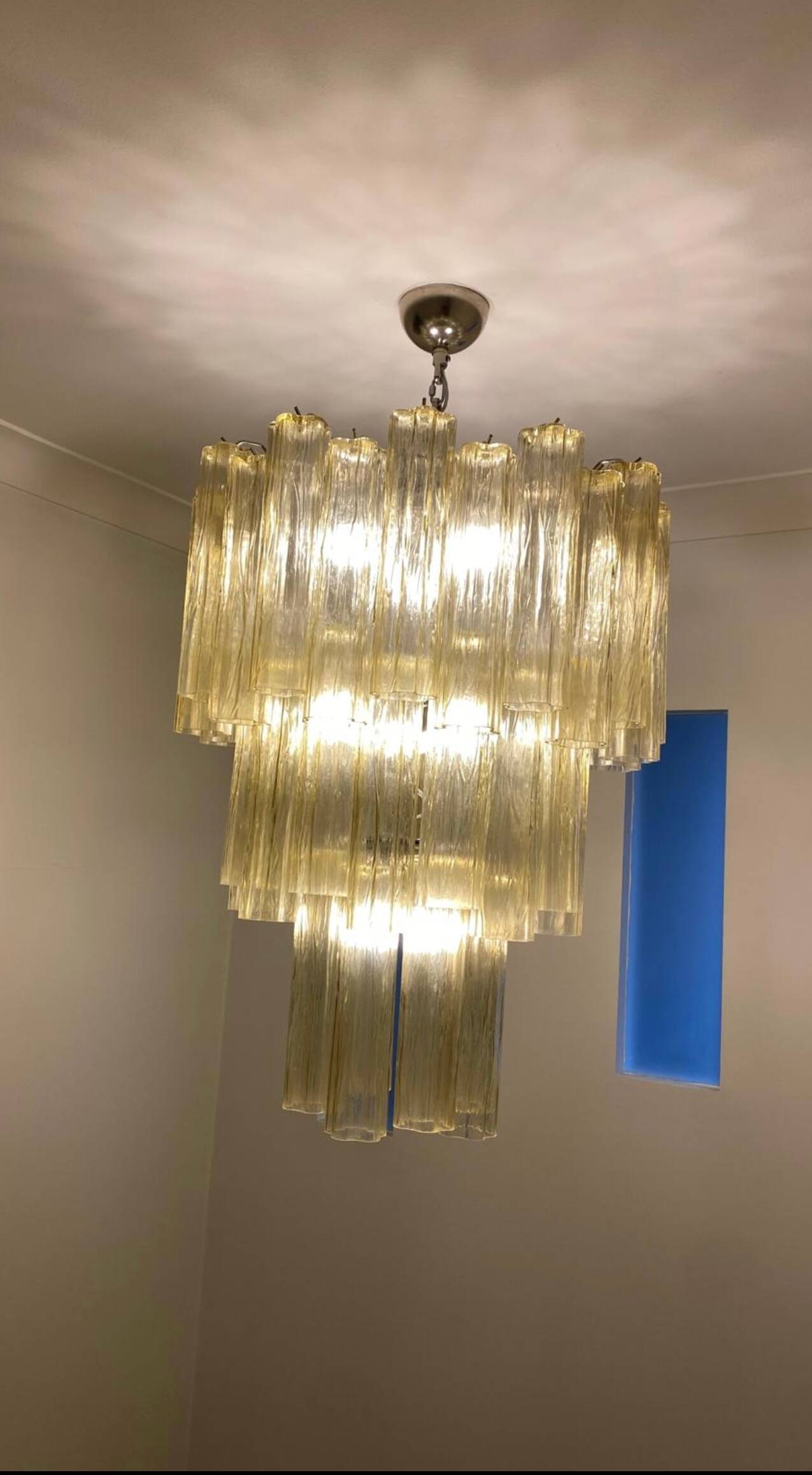 Murano glass ceiling light by Venini 1990